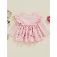 thumbnail image 4 of Suealasg Baby Girls Spring Fall Clothes 1 3 6 9 12 18 Months Infant Girls Floral Print Long Sleeve Romper Dress 0-18M, 4 of 7