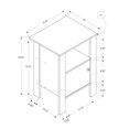 thumbnail image 5 of Monarch Specialties TABLE d'Appoint - Cerise de Nuit avec Rangement, 5 of 5