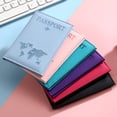 thumbnail image 4 of Map PU Leather Travel Passport Cover Multifuntional Passport Holder Multi-Card Slot for Tickets & Bank Cards Slim Portable Passport Holder, 4 of 9