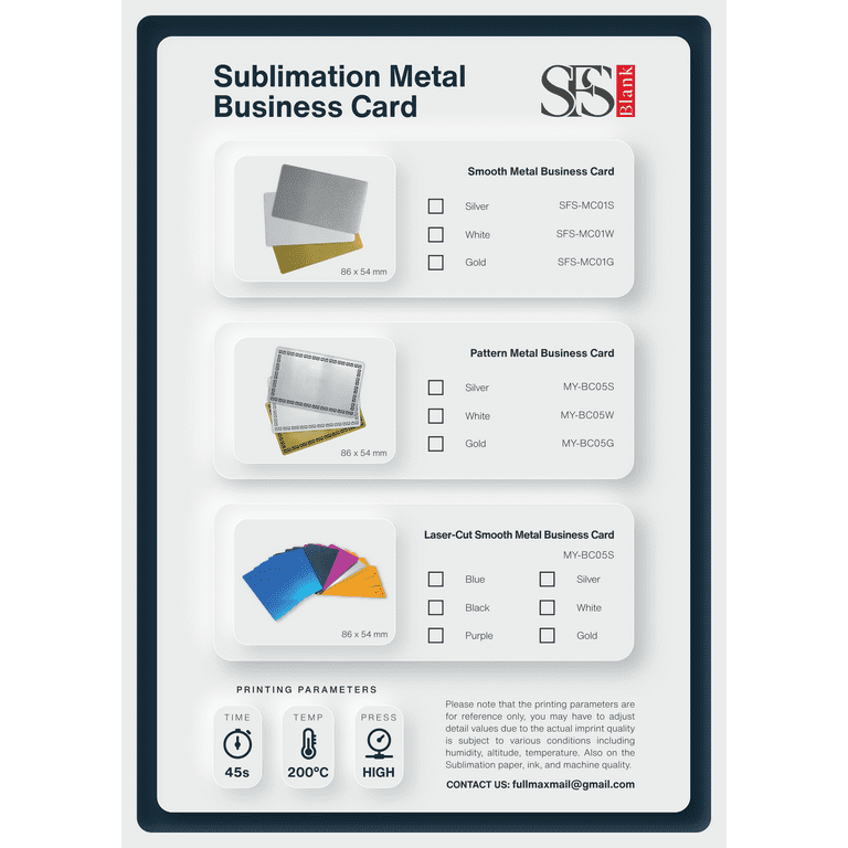 sublimation Business Card Holder