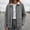 Gray, variant on Womens Cropped Barn Jacket Lightweight Zip Up Snap Button Fall Casual Outerwear with Pockets Vintage Contrast Collar Utility Shacket