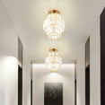 thumbnail image 1 of ICQOVD Chandelier Crystal Ceiling Light Semi Mount Ceiling Lighting Fixture Modern Crystal Ceiling Lamp, 1 of 6