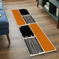 thumbnail image 3 of Runner Rug 2'x6', Orange Black Washable Non-Slip Hallway Runner Rugs, Farmhouse Striped Modern Abstract Art Bedside Rugs Floor Mats Carpet Runners for Kitchen Bathroom Laundry Room, 3 of 8