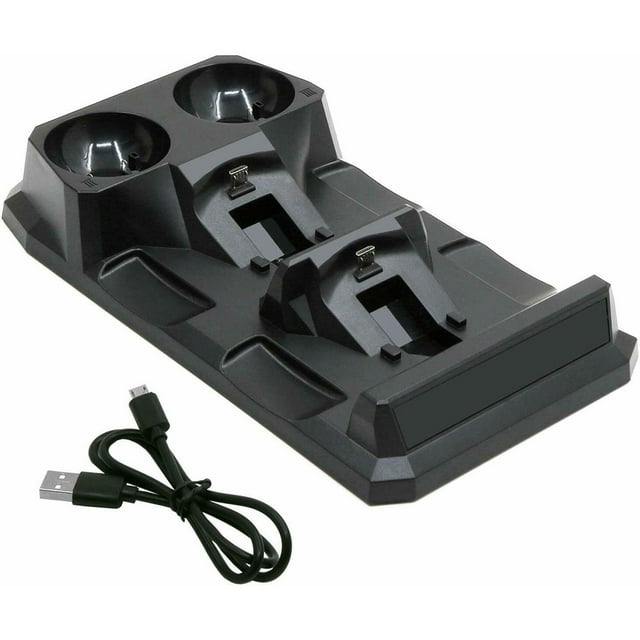 Seitruly Reemplazo de la estación de carga cuádruple para controladores de movimiento PS4/PS Move 4 en 1 con indicador LED Videojuegos y accesorios