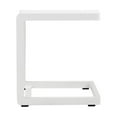 thumbnail image 3 of Benjara Industrial Aluminum Outdoor Side Table with Plank Style Top, White, 3 of 5
