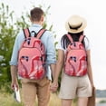 thumbnail image 4 of Saiise Flamants Roses Cool Imprimé Scène Sac à Dos pour Ordinateur Portable - Bretelles Réglables, Résistant à l'Eau, Grande Capacité, Design Élégant, Unisexe pour École, Bureau, Voyage-Petit, 4 of 5