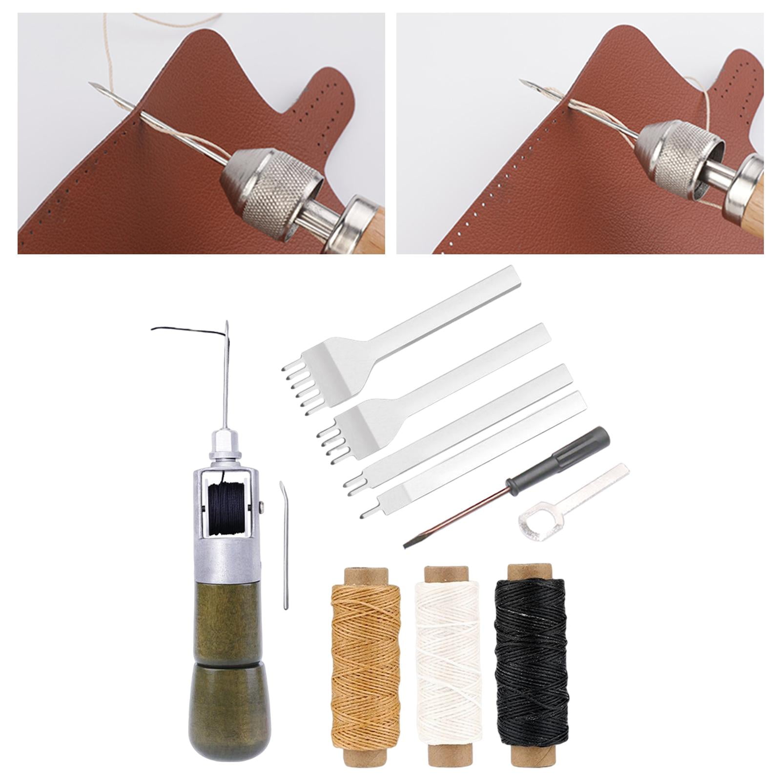 Sewing Awl Tools Stitching Stitcher Leathercraft Hand Sewing DIY Wood Grain