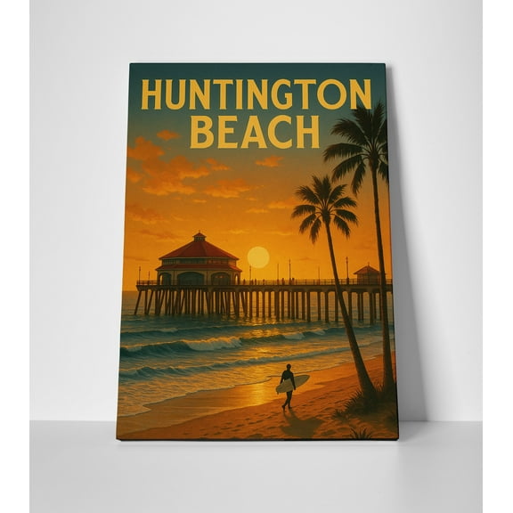 Huntington Beach Poster or Wrapped Canvas