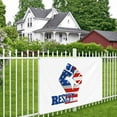 thumbnail image 4 of DouZhe American Usa Resist Fist Flag Sign Banner, American Flag Hanging Banners Backdrop Festive Party Decor for Indoor Outdoor, 47 x 71 Inches, 4 of 7