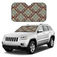 thumbnail image 3 of ZICANCN Car Sun Shades Front Windshield, Traditional Floral Morocco Form Automotive Front Window Sun Shield Visor, Medium Size, 3 of 9