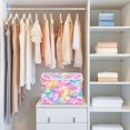 thumbnail image 5 of Iauyy Large Storage Box with Lid - Foldable Home Storage Bins for Clothes Toy Holiday Decor, Rainbow Macaron Color (42*32*30cm), 5 of 6