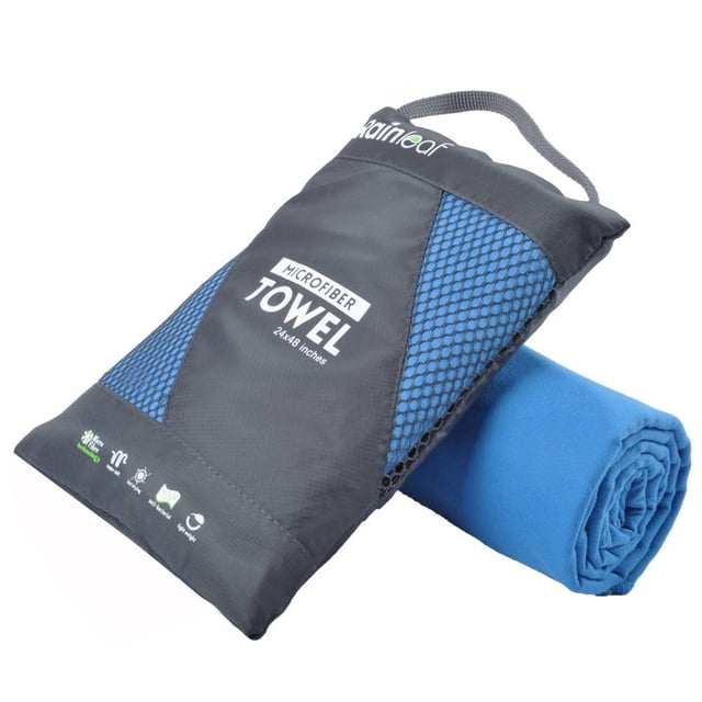 Toalla De Microfibra Rainleaf Azul 12 X 24 Pulgadas