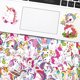 thumbnail image 4 of Pegatinas para álbum de recortes, 50 Uds., pegatinas de unicornio, pegatinas florales para diario de balas, para sobres, decoración de álbumes de fotos DIY, 4 of 5