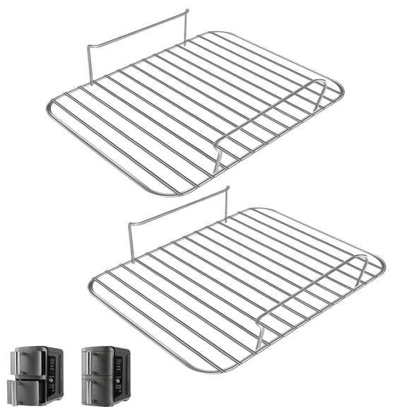 GWY Air Fryer Replacement Parts for Ninja SL201 SL401 SL451 DoubleStack XL 2 Basket , 8.5''×7.2'' Stainless Steel Air Fryer Wire Rack Accessories Roasting Steamer Grill Racks, Dishwasher safe