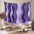 thumbnail image 2 of Purple Ombre Large Tapestry for Bedroom Wall Hanging Tapestry, Abstract Art Moire Ocean Waves Ceiling Backdrop Tapestries Poster Blanket Wall Decor for Teens Room Living Room Dorm 86" x 104", 2 of 8