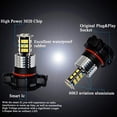 thumbnail image 4 of Alla Lighting 2000 Lumens 2504 PSX24W LED Fog Lights Bulbs High Power 3020 30-SMD Super Bright 6000K Xenon White 12V 12276 Fog Lamps Replacement for Cars, Trucks, 4 of 7