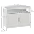 thumbnail image 2 of Table Console Blanche avec Tablette et Armoire / Armoire de Rangement pour Entrée et Salon - 39,4 Pouces L x 16,9 Pouces P MDF Armoire de Bar de Cuisine, 2 of 7