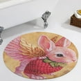 thumbnail image 4 of Easter Bunnies Rabbits Round Rugs -Washable Non-Slip Small Round Area Rug Throw Soft Circle Rugs for Bedroom, Modern Print Indoor Carpet for Entryway Sofa Living Room, 4 of 7