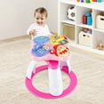 thumbnail image 2 of Costway 3 in 1 Baby Stationary Activity Center Walk-Around Kids Play Table Set Pink, 2 of 10