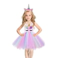 thumbnail image 5 of Vestido de princesa con velo abullonado y lentejuelas de arcoíris para niña de Halloween para niña de un año, 5 of 5