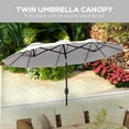 thumbnail image 4 of Outsunny 9.5' Double-sided Patio Umbrella Tilt Outdoor Umbrella, White, 4 of 9
