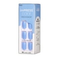 thumbnail image 5 of KISS imPRESS Color Press-on Nails Manicure, Baby Why so Blue, Short, Adult, 5 of 7