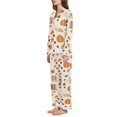 thumbnail image 2 of FORMRS Womens Pajama Set Long Sleeve Top and Pants with Pockets Soft Comfy Lounge Sleepwear, Sizes S-2XL, Orange Fall Pumpkin, 2 of 7