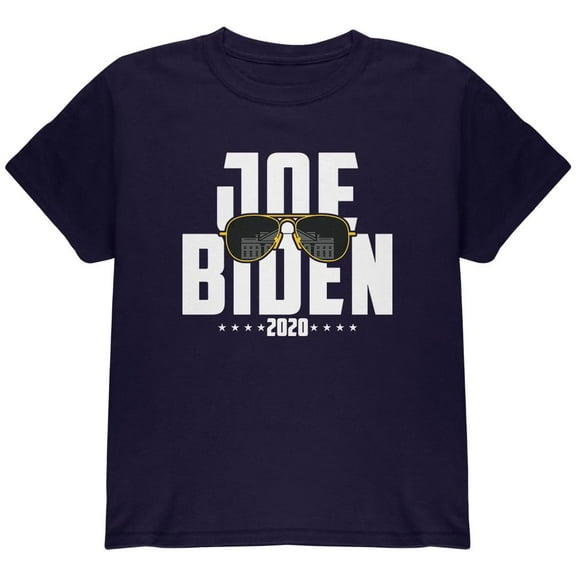 Joe Biden Sunglasses Minimalist 2020 Election Youth T Shirt Navy Youth X-SM