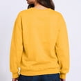 thumbnail image 4 of Crewneck Sweatshirts Women Casual Long Sleeve Tops Fall Cute Pullover Sweatshirts No Hood Solid Color Sweat Shirts Yellow M, 4 of 4