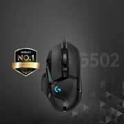 Logitech G502 HERO High Performance Wired Gaming Mouse, HERO 25K Sensor, 25,600 DPI, RGB, Adjustable Weights, Black