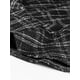 thumbnail image 5 of Faldas mini de tweed con botones decorativos y dobladillo con volantes de cuadros INSPIRE CHIC para mujer en negro, 5 of 6