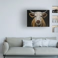 thumbnail image 3 of Hippie Hound Studios 'Black Background Cow Tank' Canvas Art, 3 of 3