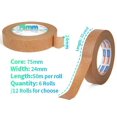 thumbnail image 2 of Cinta de papel kraft ADHES de 2,54 cm x 50,29 m x 6 rollos para sellar, 2 of 7