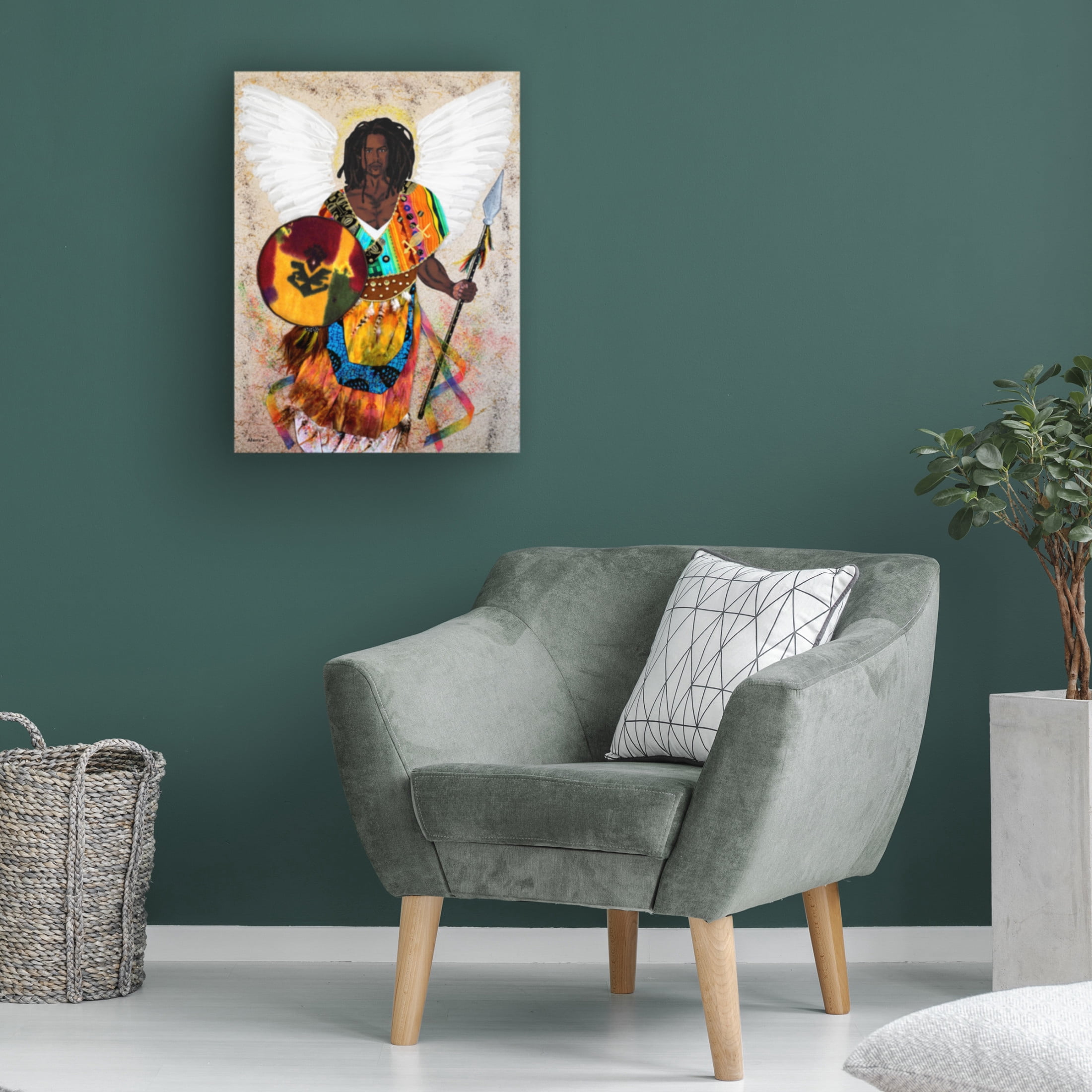 Trademark Fine Art Alonzo Saunders  His Protection Canvas Wall Art