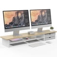 thumbnail image 2 of Fenge Monitor Stand, Dual Monitor Riser, 42.5inch Large Desk Computer Monitor Stand Riser with Drawer, 2 of 8