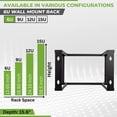 thumbnail image 3 of NavePoint 6U Wall Mount Rack - Server Rack for 19 Inch IT Equipment Open Frame Rack –  Network Rack for AV & Server Equipment 16” Deep Rack, Black, 3 of 4