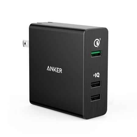 Quick Charge 3.0, Anker 3-Port 42W USB Wall Charger (Quick Charge 2.0 Compatible) PowerPort+ 3 for Samsung Galaxy S7/S6/Edge/Plus, Note 4, iPhone, iPad, Apple Watch, ​Nexus 9, LG G5 G4 and