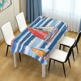 thumbnail image 4 of Yayeee Tablecloths 60" x 120" Rectangle Wrinkle Resistant Party Table Cover, Red Sailboats, 4 of 8