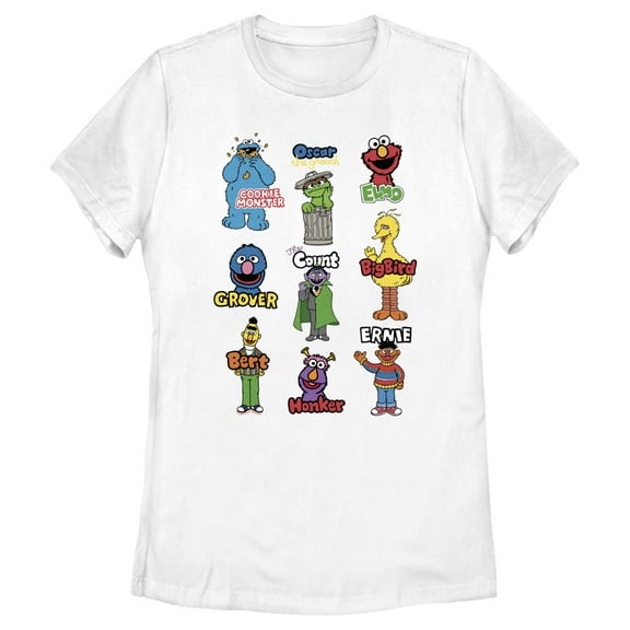 Women's Sesame Street Character Introductions Graphic T-Shirt