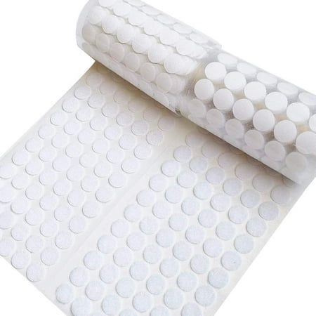 

Self Adhesive Dots Strong Adhesive 1000pcs(500 Pairs) 0.59 Diameter Sticky Back Nylon Dots Hook & Loop Dots with Waterproof Sticky Glue Tapes Very Suitable for Classroom Office Home White 1000