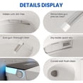 thumbnail image 6 of JustSmart Black Smart Toilet with Bidet Built In, Tankless One Piece Toilet, Auto Open/Close Lid, Touchless Flush, Heated Seat, Warm Water & Air Dryer, LED Night Light, 12" Rough-In, 110V, 6 of 7