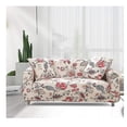 thumbnail image 2 of Housse de Canapé Extensible 4 Places - Housses de Fauteuil en Polyester Spandex Élastique Imprimé - Housses de Canapé Universelles Protecteur de Meubles (Rouge Fluide), 2 of 5