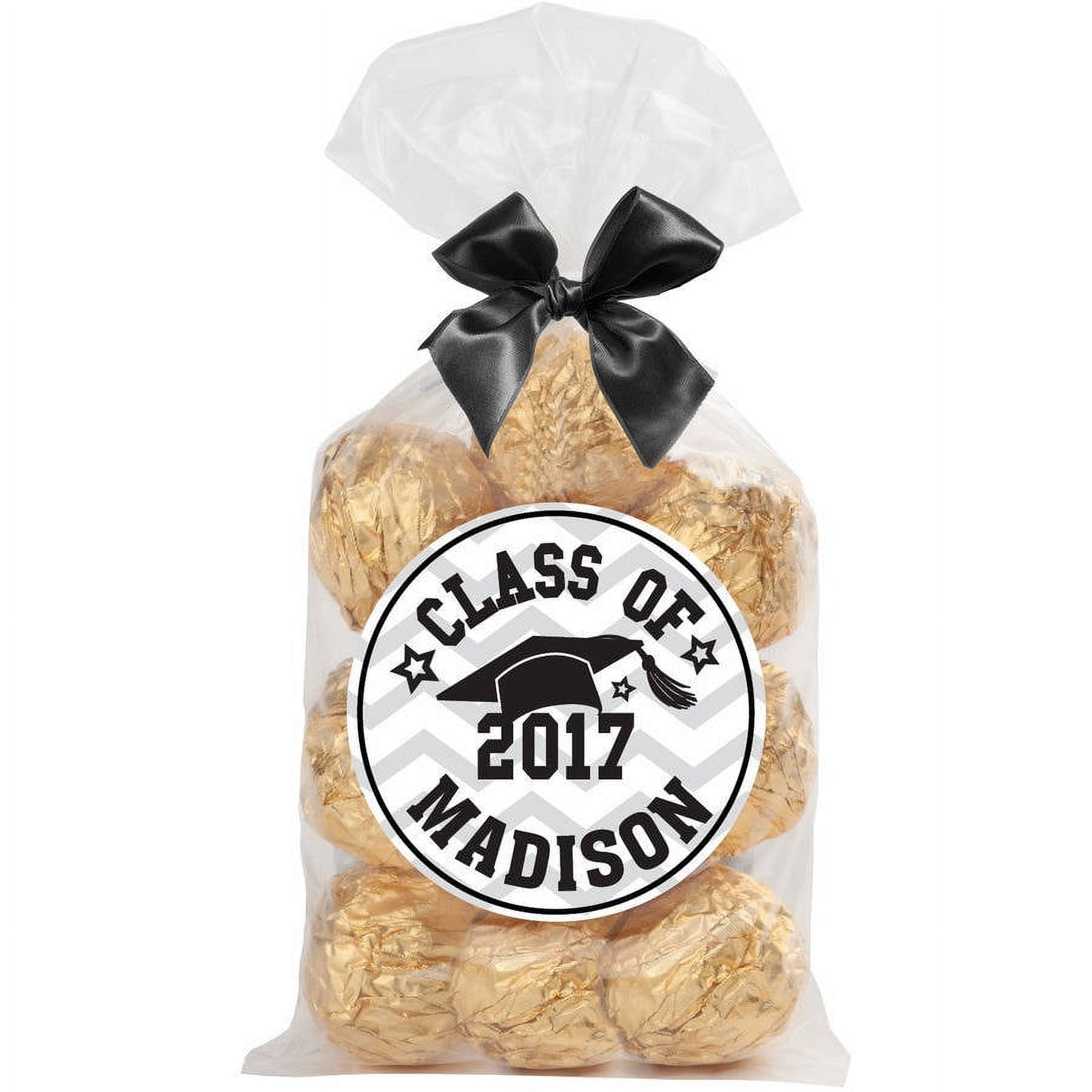 Graduation Personalized 24-Pc Sticker and Treat Bag Set