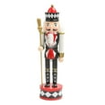 thumbnail image 2 of Wooden Nutcracker Puppet Party Favors Multipurpose Gift 30cm Christmas Decoration Sculpture for Bookshelf Themed Shop Window Desktop , Black, 2 of 10