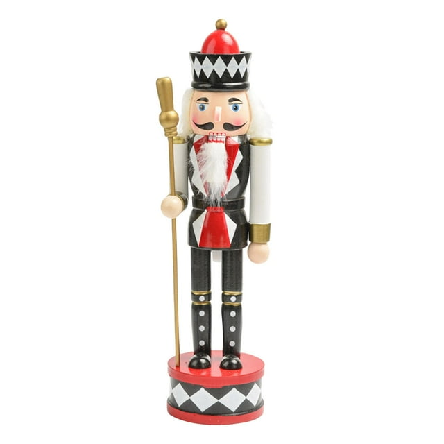 Adorno navideño Cascanueces Soldado Figura Regalo Escena Diseño Accesorios Negro