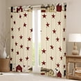 thumbnail image 2 of Feelyou Rustic Texas Stars Black Out Curtains for Teen, Rustic Lodge Cabin Curtains Pack of 2 (42x63 Each), Vinatge Fashion Bedroom Curtains, Curtains and Drapes Home Decor, 2 of 6