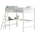 thumbnail image 2 of Pemberly Row Full Wooden Loft Bed with Desk in White, 2 of 5