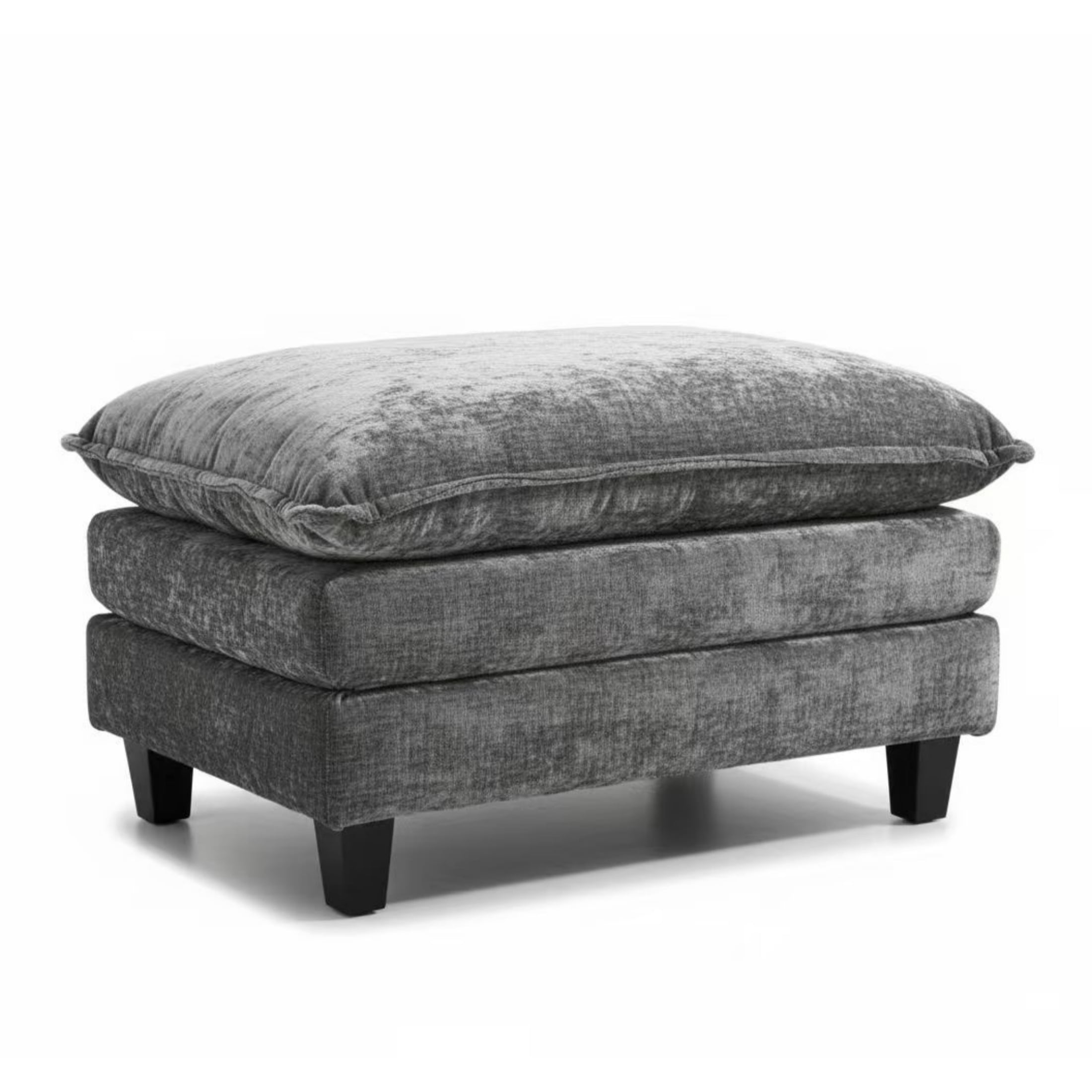 Vinform Ottoman Footstool with Thick Cushion for Sofa & Accent Chair, Dark Gray