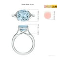 thumbnail image 5 of ANGARA Natural Solitaire 3.5 ct Aquamarine Split Shank Engagement Ring in 925 Sterling Silver for Women (Size-10mm) | March Birthstone, Anniversary, Jewelry Gift for Women | Natural Aquamarine Ring, 5 of 10