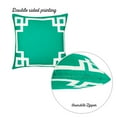 thumbnail image 5 of Geometric Green&White Square 18" x 18" Throw Pillow Cover, 5 of 7